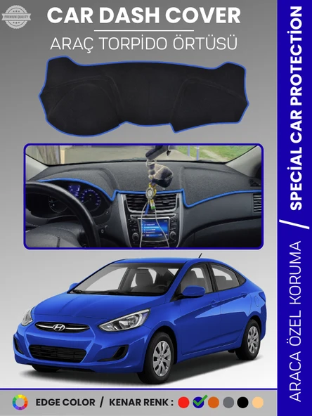 HYUNDAİ ACCENT BLUE (2011-2017) Torpido Örtüsü Ön Göğüs Torpido Koruma Çatlamayı Engeller Tam Uyum ürün görseli 1