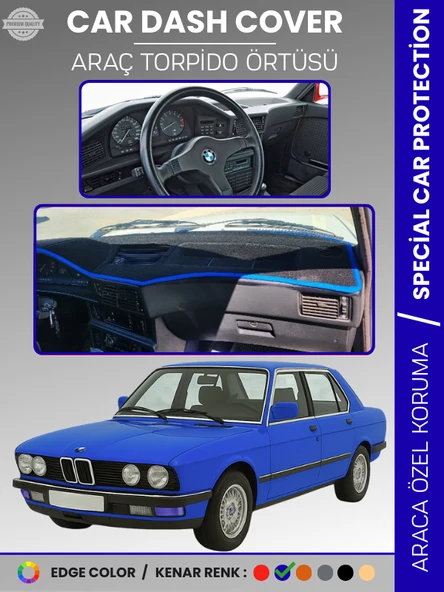 BMW E28 5 SERİSİ (1981-1988) Torpido Örtüsü Ön Göğüs Koruma Torpido Koruma Tam Uyum Çatlamayı Önler ürün görseli 1