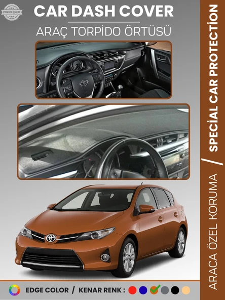 TOYOTA AURİS (2012-2019) Torpido Örtüsü Ön Göğüs Halı Torpido Koruma Tam Uyum UV Koruma Kolay Montaj ürün görseli 1