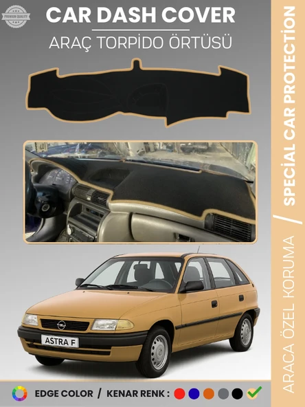 OPEL ASTRA F (1991-1998) AİRBAGSİZ Torpido Örtüsü Ön Göğüs Koruma Torpido Koruma Tam Uyum Özel Kesim ürün görseli 1