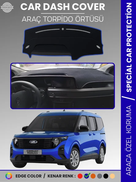 FORD COURİER (2023+) Torpido Örtüsü Ön Panel Torpido Koruma Tam Uyum Çatlamayı Önler Kolay Montaj ürün görseli 1