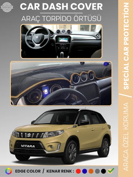 SUZUKİ GRAND VİTARA (2014-2021) Torpido Örtüsü Ön Göğüs Halı Torpido Koruma Tam Uyum Kaymaz ürün görseli 1