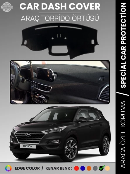 HYUNDAİ TUCSON (2018+) EKRANLI Torpido Örtüsü Kaymaz Tam Uyum Çatlamayı Önler Kolay Montaj ürün görseli 1