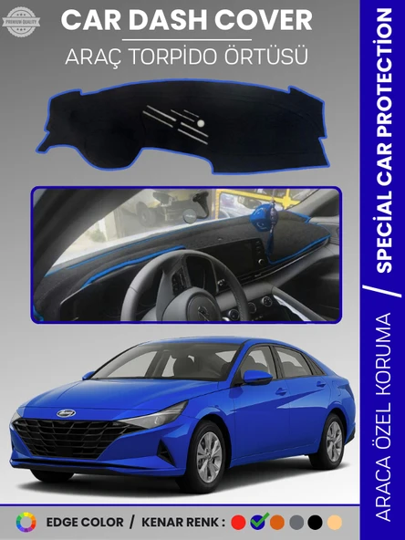 HYUNDAİ ELANTRA (2021+) Torpido Örtüsü Ön Göğüs Halı Araca Özel Çatlamayı Önler Kaymaz Kolay Montaj ürün görseli 1