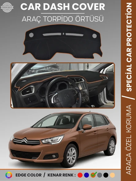 CITROEN C4 (2005-2020) Torpido Örtüsü Ön Göğüs Torpido Koruma Tam Uyum Çatlamayı Önler Kolay Montaj ürün görseli 1