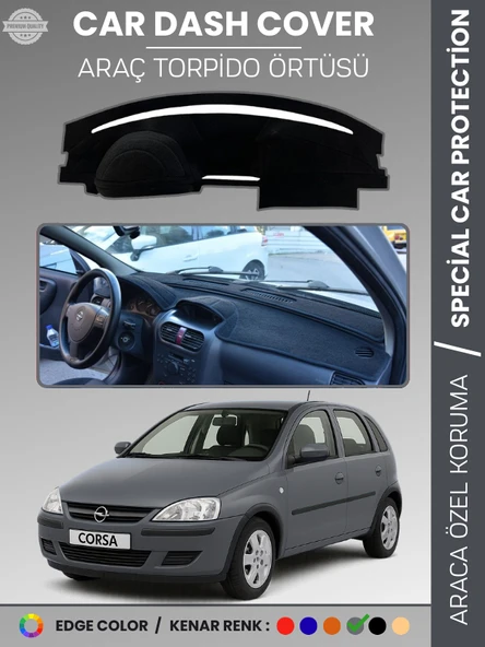 Opel CORSA C (2000-2006) Torpido Örtüsü Ön Göğüs Halı Torpido Koruma Birebir Uyum Kaymaz Özel Kesim ürün görseli 1