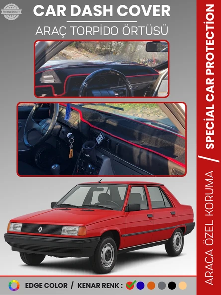 RENAULT 9 BROADWAY Torpido Örtüsü Ön Göğüs Koruma Araca Özel Çatlamayı Önler Kaymaz Kolay Montaj ürün görseli 1