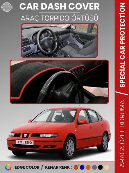 SEAT TOLEDO (1999-2005) Torpido Örtüsü Ön Göğüs Halı Torpido Koruma Birebir Uyum Kaymaz UV Koruma ürün görseli 1