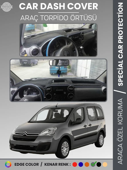 CITROEN BERLİNGO (2008-2017) Torpido Örtüsü Ön Göğüs Torpido Koruma Çatlamayı Engeller Tam Uyum ürün görseli 1