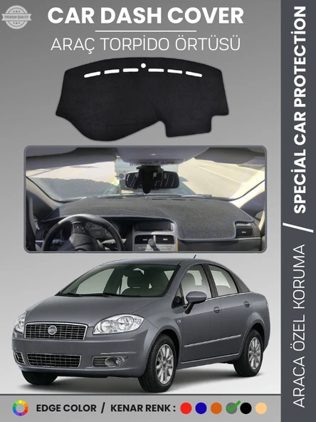 FIAT Linea (2007-2015) Torpido Örtüsü Ön Göğüs Koruma Torpido Koruma Tam Uyum Kaymaz Kolay Montaj ürün görseli 1
