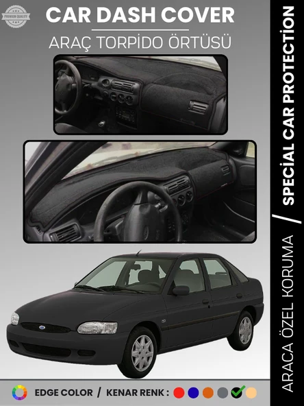 FORD ESCORT (1995-2000) Torpido Örtüsü Ön Panel Koruma Tam Uyum Çatlamayı Önler Kolay Montaj ürün görseli 1