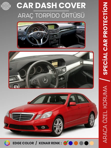MERCEDES E200 / E220 / E250 / E300 W212 (2009-2016) Torpido Örtüsü Premium Kalite Torpido Koruma ürün görseli 1
