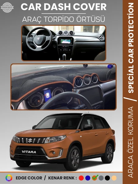 SUZUKİ GRAND VİTARA (2014-2021) Torpido Örtüsü Ön Göğüs Halı Torpido Koruma Tam Uyum Kaymaz ürün görseli 1