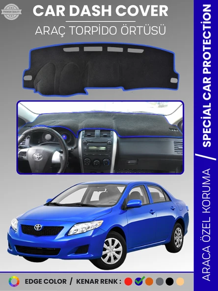 TOYOTA COROLLA E140 (2007-2013) Torpido Örtüsü Ön Göğüs Koruma Araca Özel Çatlamayı Önler Kaymaz ürün görseli 1