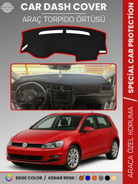 VOLKSWAGEN GOLF 7 (2013-2020) Torpido Örtüsü Ön Göğüs Koruma Tam Uyum Çatlamayı Önler ürün görseli 1