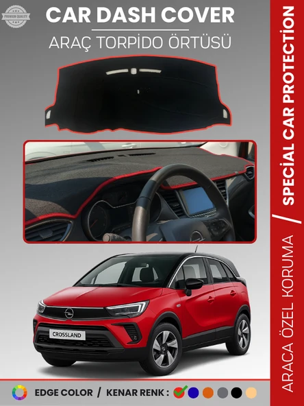 OPEL CROSSLAND (2020+) Torpido Örtüsü Ön Göğüs Halı Torpido Koruma Birebir Uyum Kaymaz Özel Kesim ürün görseli 1