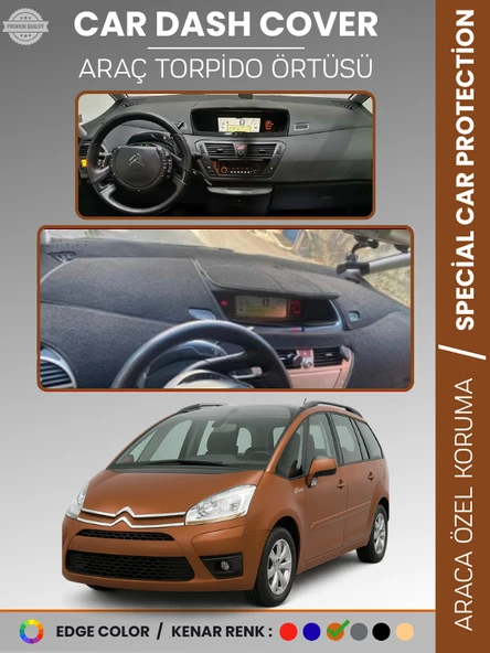 CITROEN C4 PICASSO / GRAND PICASSO (2006-2013) Torpido Örtüsü Ön Göğüs Koruma Araca Özel ürün görseli 1