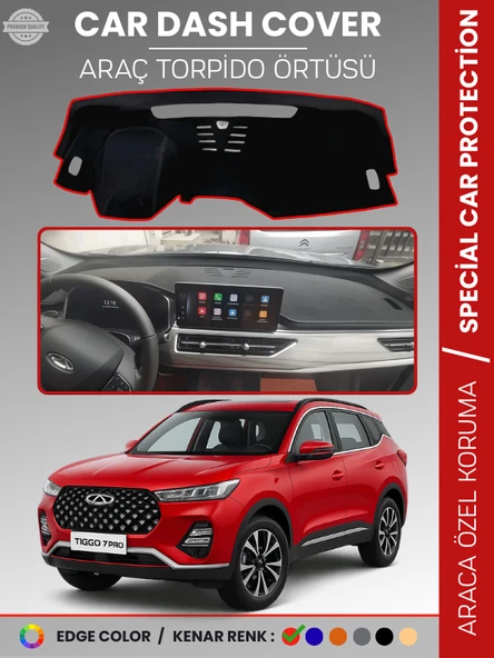 Chery Tiggo 7 Pro (2020+) Torpido Örtüsü Ön Göğüs Koruma Torpido Koruma Çatlamayı Engeller Tam Uyum ürün görseli 1