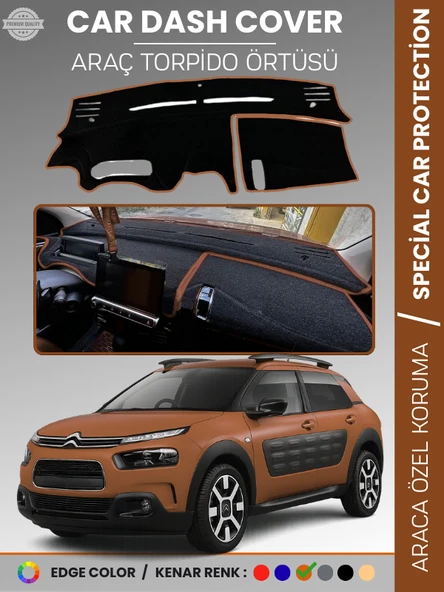 CITROEN  CACTUS (2013-2018) Torpido Örtüsü Ön Göğüs Koruma Çatlamayı Engeller Tam Uyum ürün görseli 1