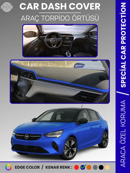 OPEL CORSA F (2019+) Torpido Örtüsü Ön Göğüs Koruma Torpido Koruma Birebir Uyum Kaymaz Özel Kesim ürün görseli 1