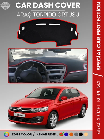 CITROEN C-ELYSEE (2012-2021) Torpido Örtüsü Ön Göğüs Torpido Koruma Tam Uyum Kolay Montaj ürün görseli 1