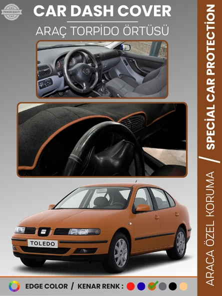 SEAT TOLEDO (1999-2005) Torpido Örtüsü Ön Göğüs Halı Torpido Koruma Birebir Uyum Kaymaz UV Koruma ürün görseli 1
