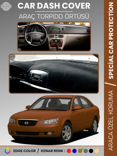 HYUNDAİ SONATA (2004-2007) Torpido Örtüsü Ön Göğüs Tam Uyum Çatlamayı Önler Kaymaz Kolay Montaj ürün görseli 1