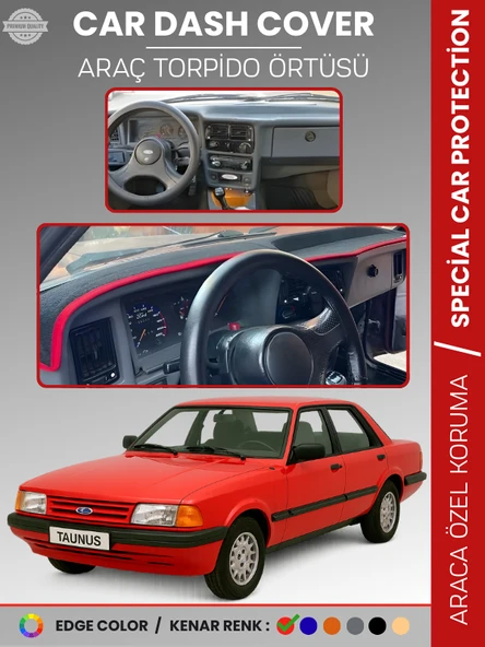 FORD TAUNNUS (1986-1994) Torpido Örtüsü Ön Göğüs Koruma Torpido Koruma Çatlamayı Engeller Tam Uyum ürün görseli 1
