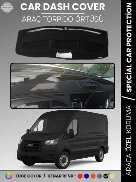 FORD TRANSİT V363 (2019-2023) MAKYAJLI Torpido Örtüsü Torpido Koruma Tam Uyum Kaymaz Kolay Montaj ürün görseli 1