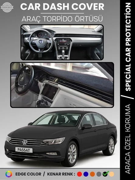 VOLKSWAGEN PASSAT B8 (2015-2020) Torpido Örtüsü Ön Göğüs Koruma Torpido Koruma Tam Uyum UV Koruma ürün görseli 1