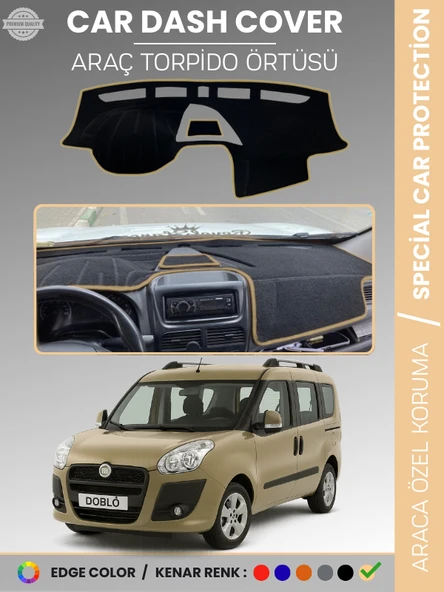 FIAT DOBLO D3 KAPAKLI (2013-2015) AİRBAGSİZ Torpido Örtüsü Göğüs Torpido Koruma Çatlamayı Engeller ürün görseli 1