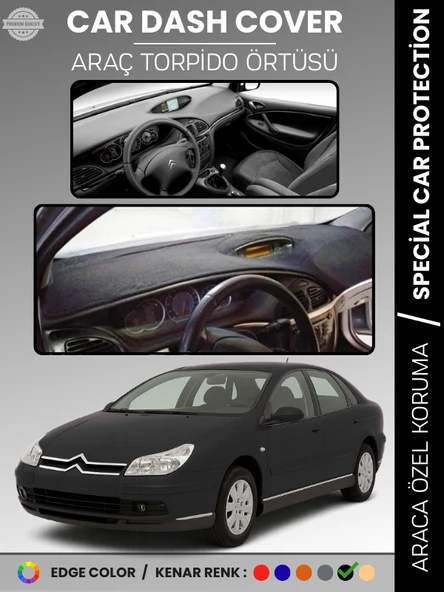CITROEN C5 (2004-2008) Torpido Örtüsü Ön Göğüs Torpido Koruma Tam Uyum Çatlamayı Önler Kolay Montaj ürün görseli 1