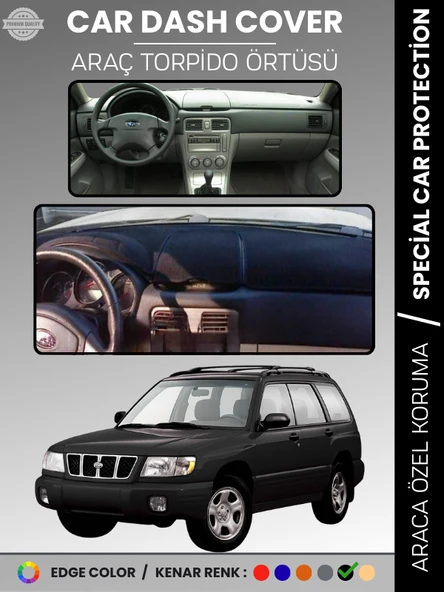 SUBARU FORESTER (1997-2002) Torpido Örtüsü Ön Göğüs Halı Torpido Koruma Tam Uyum Kaymaz UV Koruma ürün görseli 1