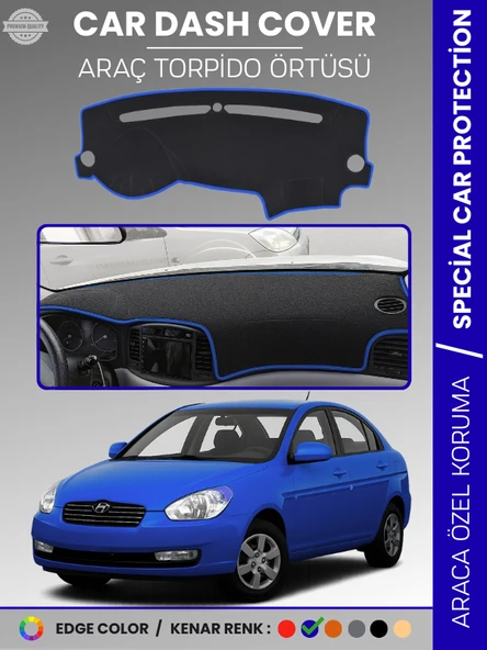HYUNDAİ ACCENT (2006-2011) Torpido Örtüsü Kaymaz Tam Uyum Çatlamayı Önler Kolay Montaj ürün görseli 1