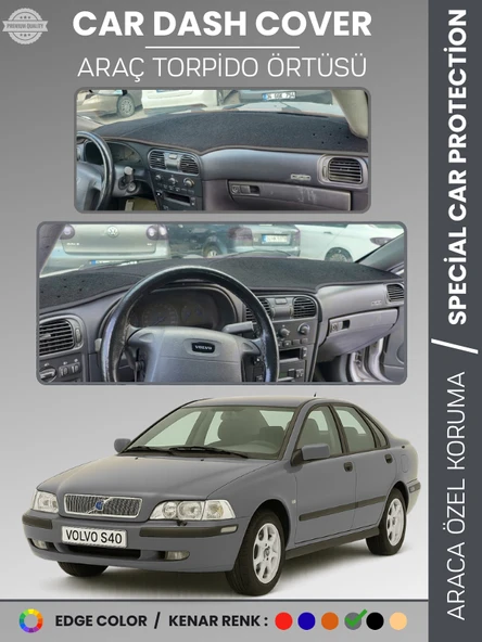 VOLVO S40 (1996-2002) Torpido Örtüsü Ön Göğüs Koruma Torpido Koruma Tam Uyum Araca Özel UV Koruma ürün görseli 1