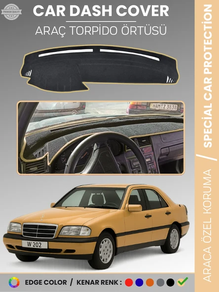 MERCEDES C CLASS W202 (1993-2000) Torpido Örtüsü Premium Kalite Torpido Koruma Özel Kesim UV Koruma ürün görseli 1
