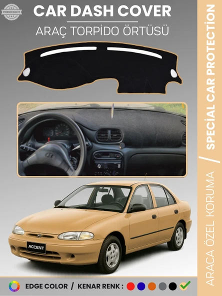 HYUNDAİ ACCENT YUMURTA KASA (1993-1999) Torpido Örtüsü Torpido Koruma Çatlamayı Engeller Tam Uyum ürün görseli 1