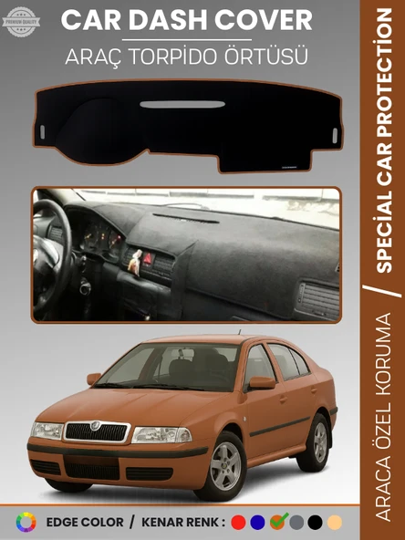 SKODA OCTAVİA (2001-2004) Torpido Örtüsü Ön Göğüs Halı Torpido Koruma Birebir Uyum Kaymaz UV Koruma ürün görseli 1