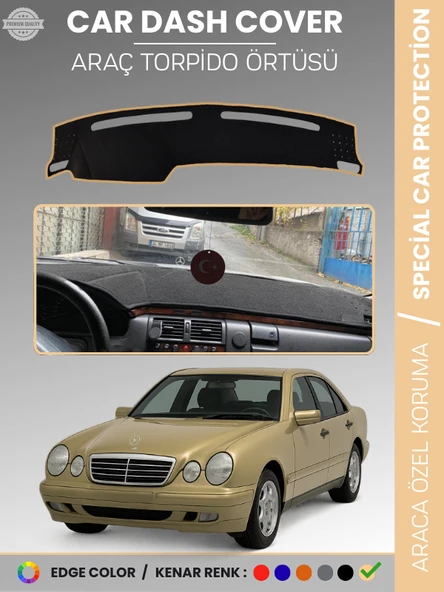 MERCEDES E200 / E220 / E240 W210 (1995-2002) Torpido Örtüsü Premium Kalite Özel Kesim ürün görseli 1