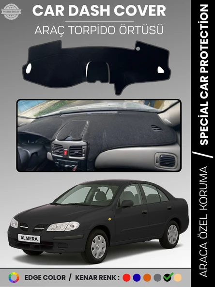 NİSSAN ALMERA KAPAKLI (2000-2006) Torpido Örtüsü Premium Torpido Koruma Araca Özel UV Koruma ürün görseli 1