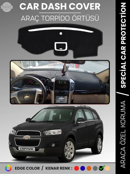 CHEVROLET CAPTİVA (2008-2011) Torpido Örtüsü Ön Göğüs Torpido Koruma Tam Uyum Kaymaz Hızlı Montaj ürün görseli 1