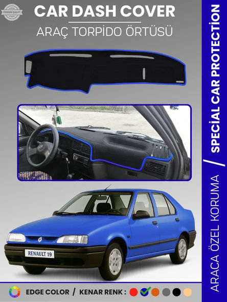 RENAULT 19 Torpido Örtüsü Ön Göğüs Koruma Torpido Koruma Araca Özel Tam Uyum Kaymaz Kolay Montaj ürün görseli 1