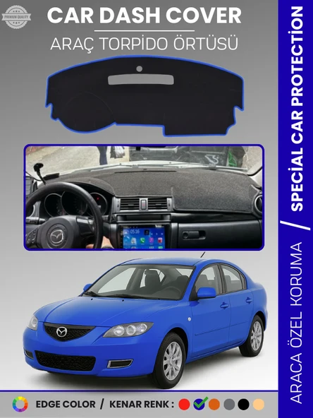 MAZDA 3 (2003-2009) Torpido Örtüsü Panel Halısı Koruma Torpido Koruma Araca Özel Kaymaz Kolay Montaj ürün görseli 1