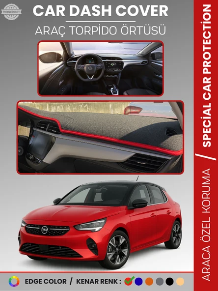 OPEL CORSA F (2019+) Torpido Örtüsü Ön Göğüs Koruma Torpido Koruma Birebir Uyum Kaymaz Özel Kesim ürün görseli 1