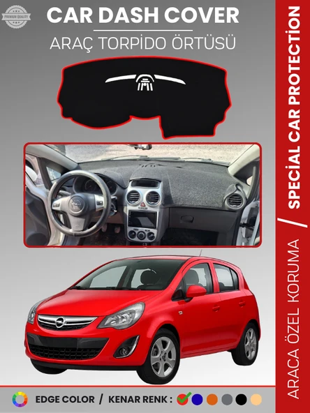 OPEL CORSA D (2006-2014) Torpido Örtüsü Ön Göğüs Halı Torpido Koruma Birebir Uyum Kaymaz Özel Kesim ürün görseli 1