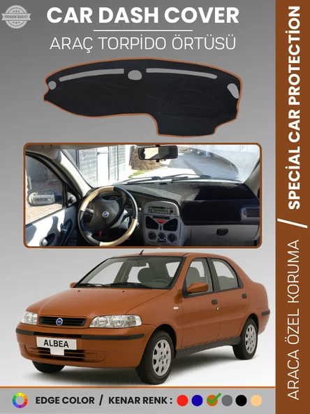 FIAT ALBEA (1999-2005) Torpido Örtüsü Ön Göğüs Torpido Koruma Tam Uyum Çatlamayı Önler Kolay Montaj ürün görseli 1