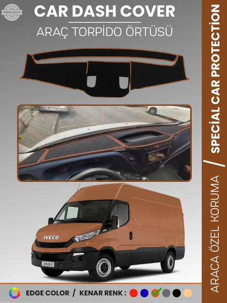 IVECO DAILY (2014-2019) Torpido Örtüsü Panel Torpido Koruma Araca Özel Tam Uyum Kaymaz Kolay Montaj ürün görseli 1