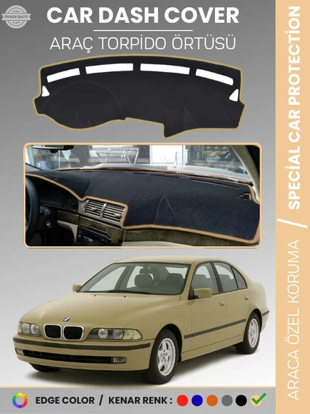 Bmw E39 (2006-2010) Torpido Örtüsü Ön Göğüs Koruma Torpido Koruma Araca Özel Kaymaz Kolay Montaj ürün görseli 1
