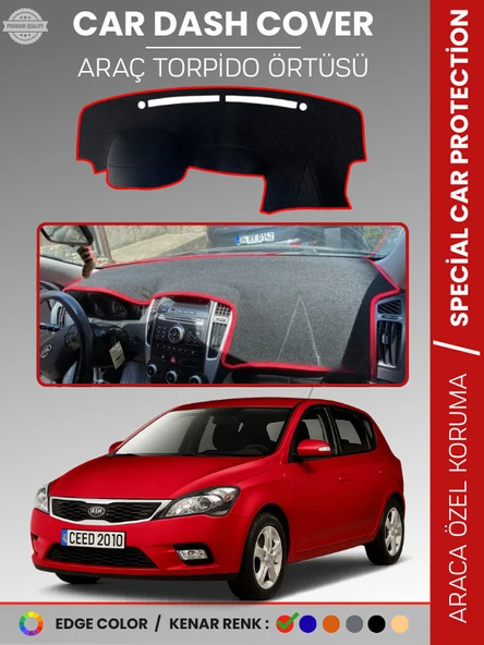 KİA CEED (2006-2012) Torpido Örtüsü Ön Panel Torpido Koruma Tam Uyum Tam Uyum Kaymaz Kolay Montaj ürün görseli 1