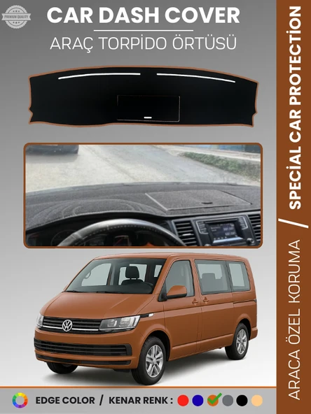 VOLKSWAGEN TRANSPORTER  T6  KAPAKLI MODEL (2015-2020) Torpido Örtüsü Ön Göğüs Koruma Torpido Koruma ürün görseli 1